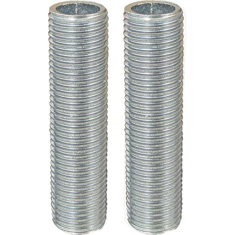 Tibelec – Lot de 2 tubulures filetées en acier 10x1 – Hauteur 40mm pour montage de luminaires – Maintien optimal des composants (1/2)