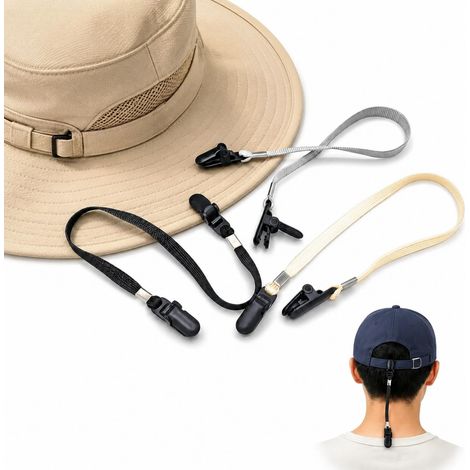 Attache Casquette lanière Anti Vent Pinces à Chapeau Plusieurs Coloris (1/5)