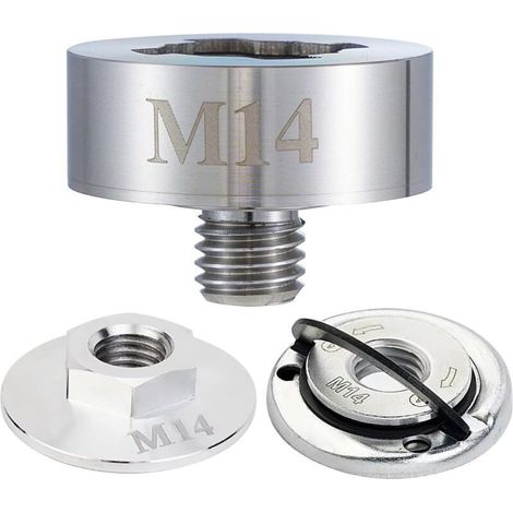 M14 X Winkelschleifer-Umrüstsatz mit Stahlflanschmutter und Schnellverschlussadapter