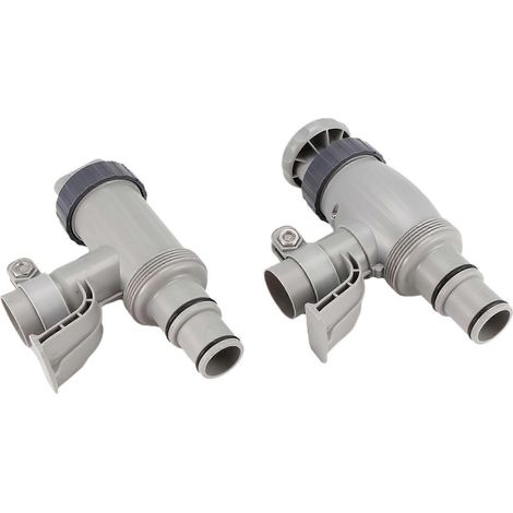 Poolschlauchadapter (2 Stück), Ersatzschlauchhalter und Kolbenventil für Aufstellpools (1/5)