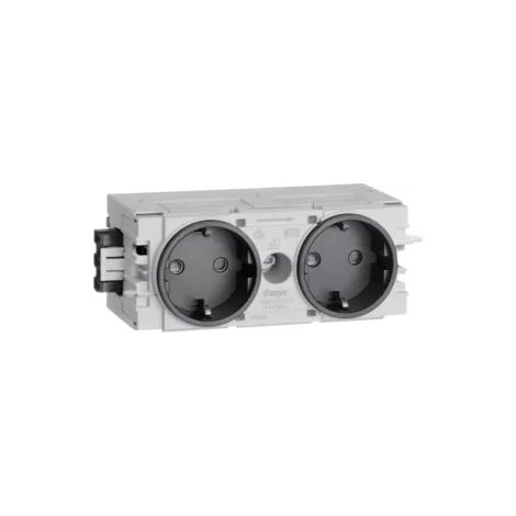 Tehalit Steckdose 2-fach gs C-Profil GS2000 gsw (1/2)