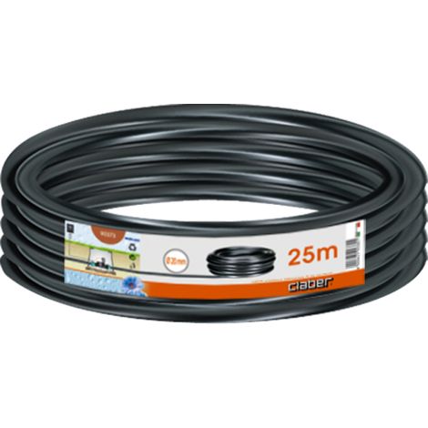 Claber 90385 Tubo PE PN6 per Irrigazione Interrata Diametro 25 mm Lunghezza 50 m colore Nero