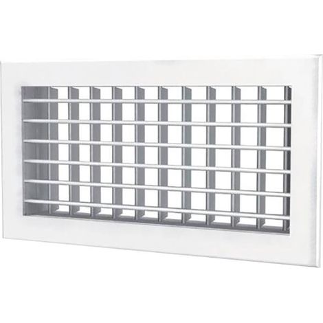 Griglia mandata bifilare 400x200 bianca