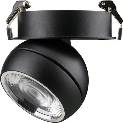 Empotrable techo tilt UKU1 Corte de fase L,C LED COB 7W 881lm(728lm)/913lm(748lm)/954lm(799lm) CRI90 2700K/3000K/4000K 20º Negro (1/4)