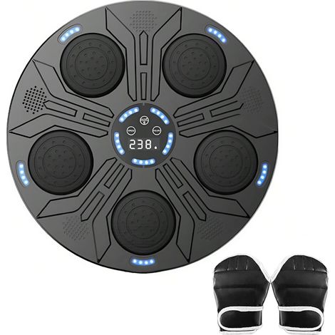 Máquina de Boxeo Musical de Pared con Luces RGB y Sonidos, incluye Guantes.