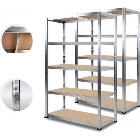 Brstheco Étagères de garage en métal 2 en 1,150x90x40cm, 2 pièce (1/5)