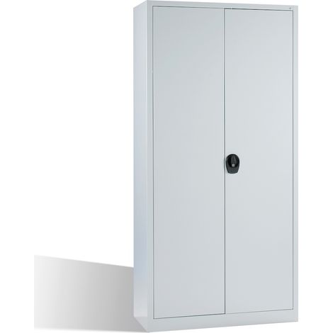 C+P Universalschrank mit Drehtüren, innen 4 verzinkte Böden, H1950xB935xT400mm Front Lichtgrau Korpus Lichtgrau (1/4)