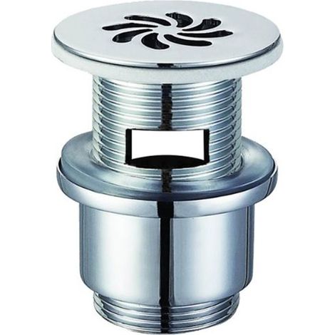 Piletta a scarico libero 1"1/4 con troppo pieno cromata Tecom