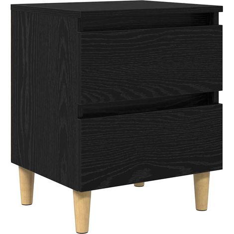 Armadio letto rettangolare con cassetto resistente stile rustico industriale 40 x 35 x 50 cm legno ingegnerizzato nero 020054526