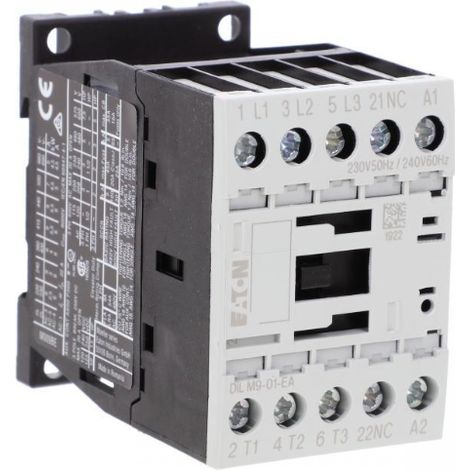 Contattore di potenza 9A 3P 230V AC 0Z 1R DILM9-01-EA (230V 50HZ, 240V 60HZ) 190031