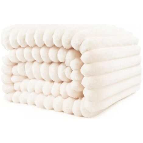 Couverture douillette 150 x 100 cm – Couverture chaude et moelleuse pour maman, femmes et petites amies (beige, 150 x 100 cm) (1/5)