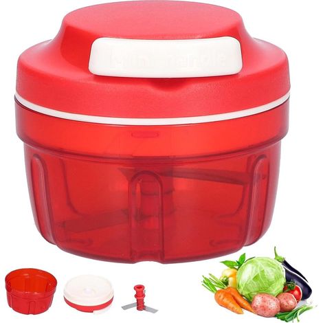 Affettatrice per verdure - Tagliaverdure manuale a puleggia - Affettatrice per cipolle - Tritatutto non elettrico - Modello con filo - Tritatutto manuale per verdure - Tritacarne - Utensile da cucina (1/5)