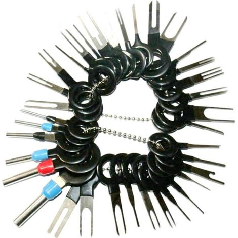 Outil d'extraction de bornes automobiles, extracteur de broches électrique, extracteur de connecteurs de fils sertis (1/5)