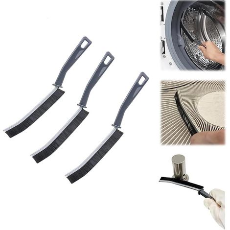 Brosse À Nettoyer Les Interstices, 3 PIÈCES Crevice Cleaning Brush, Outils À Main Pour Nettoyer Les Interstices, Brosse De Nettoyage Des Interstices, Brosse À Poils Rigides Et Long Manche For Home (1/5)