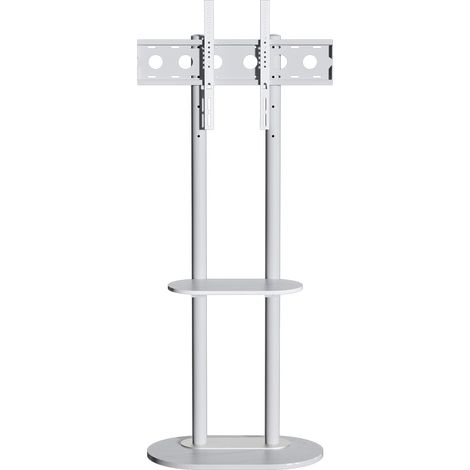 Soporte TV de Pie de Base de Efecto Mármol Regulable en Altura Soporte de Suelo para Televisión Universal para de 40"-75", VESA 600x400mm, Garga de 40kg, Estilo Morderno (Blanco)