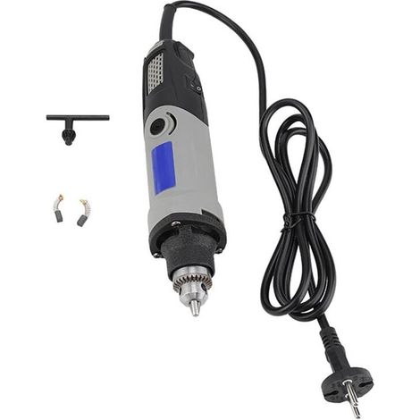 Meuleuse, Mini meuleuse, 400W Perceuse électrique à 6 positions Outil rotatif à vitesse variable Fiche UE 220V (1/4)