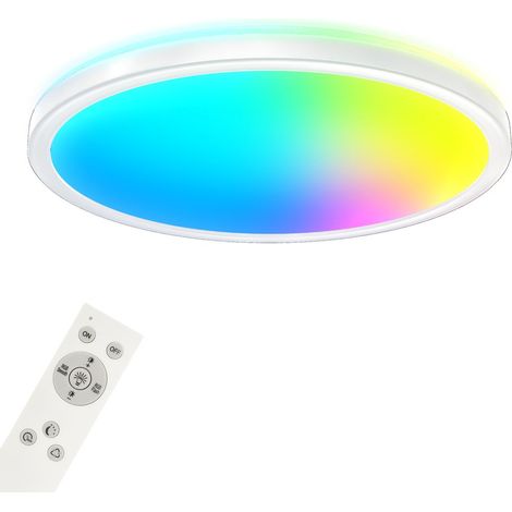 LED Deckenleuchte Smart RGB Bluetooth WiFi Timer Alexa weiß 22W Ø42cm Briloner
