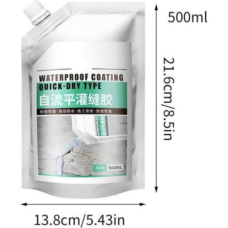Mastic De Réparation Béton - Scellant Adhésif Pour Fissures 500 ml - Étanche Haute Résistance - 1 Unité (1/5)