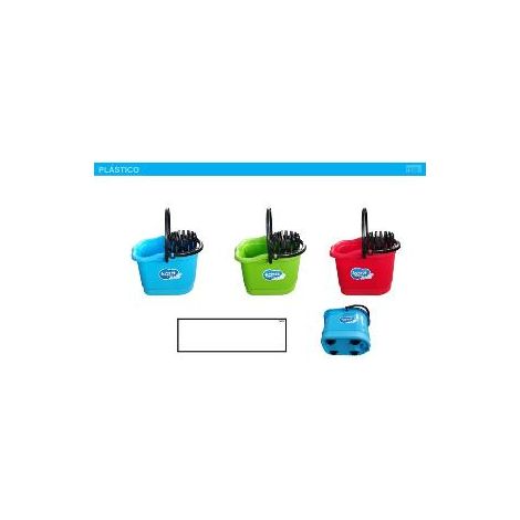 FPLUS cubo fregona c/esc. 15 lts.con ruedas ovalado , Cubo de plastico con escurridor de 15 litros. Y con ruedas