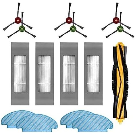 Filtre Brosse Chiffon de Rechange Ensemble d'accessoires pour Aspirateur Robot Ecovacs DEEBOT OZMO T8 AIVI T8MAX N8 Pro N8 Pro+ T9 T9+ (15 Pièces) (1/5)
