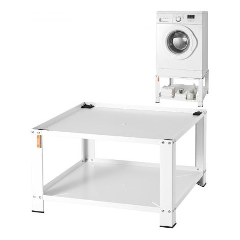 Wäscheständer mit Ablagefach, 711,2 x 711,2 x 406,4 mm, Standplattform für Waschmaschine und Trockner, universelle Passform, 299,4 kg Kapazität, Multifunktionsbasis aus Stahl für Waschmaschine