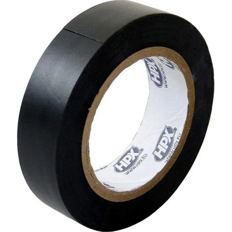 Cinta aislante de PVC TAPE 5200, negra, 15mm x 10m