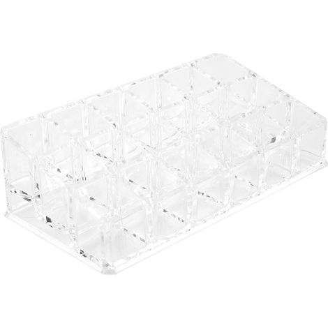 Coffret de rangement portable transparent 18 tiroirs mini pour cosmétiques, bijoux et rouge à lèvres (1/5)