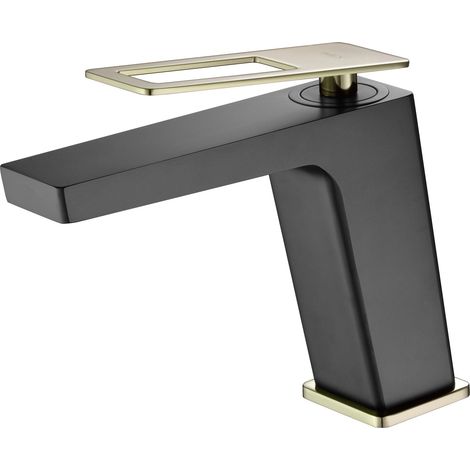 Grifo de lavabo Suecia negro oro [ IMEX® ] (1/2)