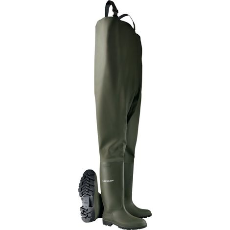 Dunlop Wathose Pricemastor, grün, Gr. 41