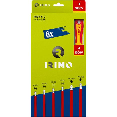 Jeu De 6 Tournevis 1000v 4 Plats, 2ph Boite Carton 459v-6-C Irimo - IRIMO (1/2)