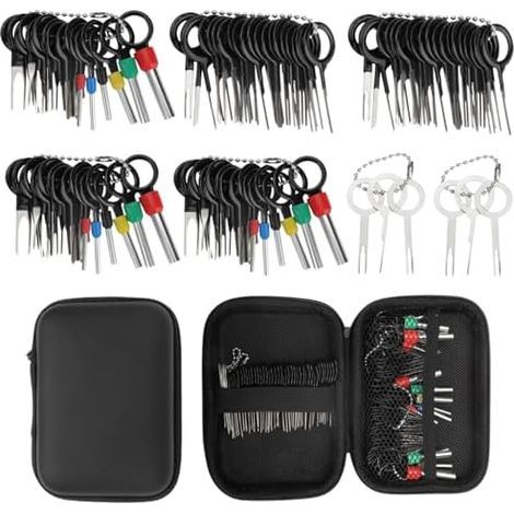 Set mit 100 Werkzeugen zum Öffnen von Fahrzeugen für die meisten Kabelstecker, Klemmen und Kabelbaumanschlüsse - (1/5)