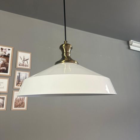bamyum Lema Suspension Luminaire Rétro en Metal de 37,5 cm, Lustre de Salon Vintage, Éclairage de Plafond pour Chambre, Cuisine, Lampe Suspendue (1/5)