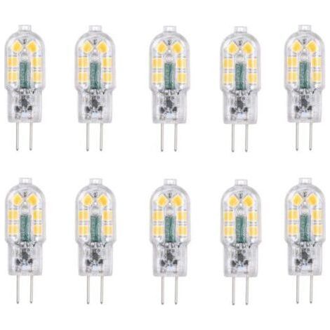 PA Aiperq Promotion Ampoule LED G4 2W, 20W Ampoules Halogènes équivalentes, Blanc froid 6000k,200Lm,12x SMD,12V AC/DC-Pack de 10