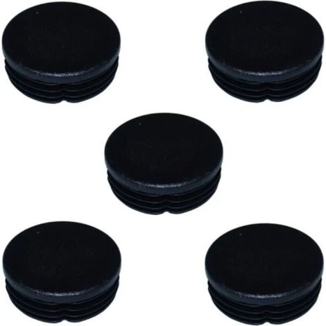 – Lot de 5 bouchons de tube rond 30 mm – Embouts rentrants en plastique polyéthylène – Surface lisse pour meubles et chaises (1/3)