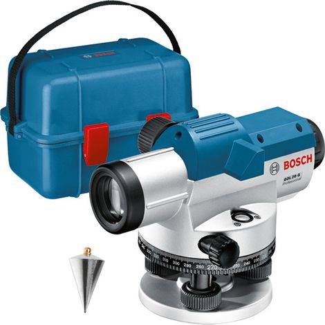 GOL 20 G Bosch Strumento di livellamento ottico professionale in set con valigetta da artigiano