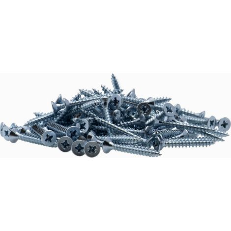 Vis à bois tête fraisée PZ zinguée Viswood filet total 4,5x40 mm (x100 vis)