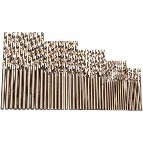 Kaelt - Lot de 50 forets M35 cobalt - 1-3 mm - Pour percer sur acier trempé, fonte et acier inoxydable (1/5)