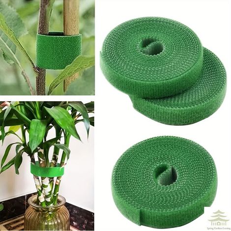(10 rouleaux (20 m) de liens en nylon pour plantes, avec attaches et boucles, réglables et réutilisables, pour accessoires de jardinage) (1/4)