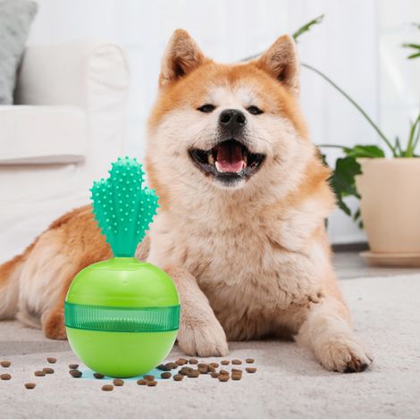 Boule Distributrice De Friandises - Jouet Interactif Pour Chiens Et Chats - Design Auto-Rétablissant - Matière ABS Et Silicone - 1 Pièce (1/5)