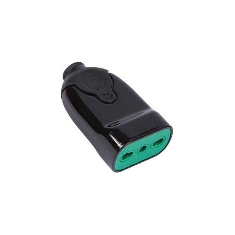 PRESA DRITTA 2 POLI + TERRA BIPASSO 10/16A NERA- - nera 81001 - 5 pezzi FANTON