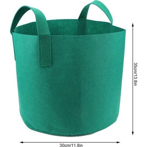 Sac de culture plante - Feutre écologique respirant Poignées transport pliable - Jardin et balcon - 30x35 cm (1/5)