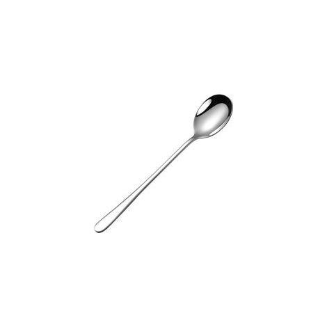 Lot de 6 cuillères à long manche en acier inoxydable pour café, dessert, yaourt et thé (1/5)