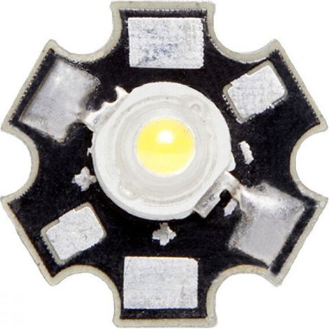 Hochleistungs-LED 3W 220Lm 6000ºK 45X45 Kühlkörper 50.000H [CH-LED-3W-45MIL-D-CW]