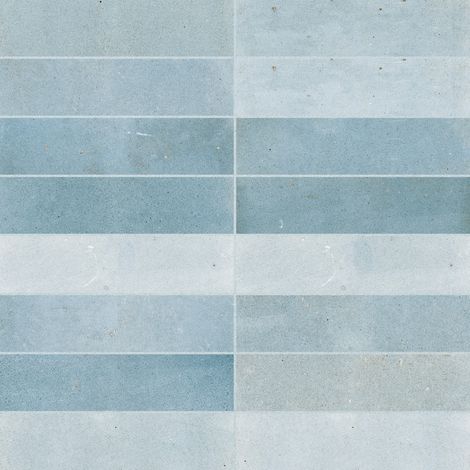 Carrelage effet Zellige Bleu Clair 20x6,5x0,85 cm Mat Serinor - Mur intérieur (vendu par carton de 0,5 m²) - RO'MA CARRELAGE