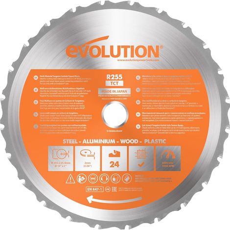 Lame En Carbure De Tungstène - Coupe Multi-Matériaux, Coupe Les Métaux, Bois, Plastique Et Plus Encore, Pour Scies À Onglets Et Scies De Table, 24 Dents - 210mm - R210TCT-24T (1/5)