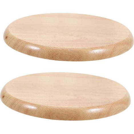 Tabourets de Bar Assise de Remplacement en Bois Rond, Plateau de Siège pour Chaise de Salle à Manger, 2 Pcs (1/5)