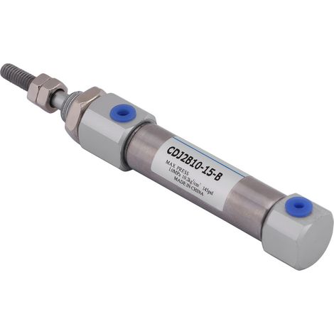 1 Stück Mini-Druckluftzylinder aus Edelstahl, doppeltwirkend, Hub 15 mm / 0,6 Zoll, max. 1 MPa (1/5)
