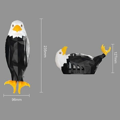 Disponible en 1 couleur : noir et blanc. Matériau : ABS. Applique murale aigle, projection magnétique d'un animal à fixer au mur.