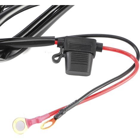 Wasserdichter Kabelbaum mit einseitigem Schalter für leistungsstarke 12V/40A-Dachbeleuchtung für Geländefahrzeuge und inklusive Anschlussset. (1/5)