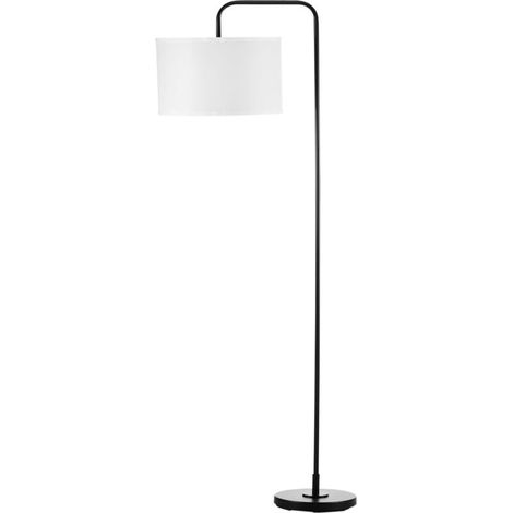 Moderne Stehlampe für den Innenbereich, schwarze Metall-Stehlampe für das Wohnzimmer mit Lampenschirm, 180 cm Kabel, 64 x 38 x 163,5 cm, schwarz (1/4)